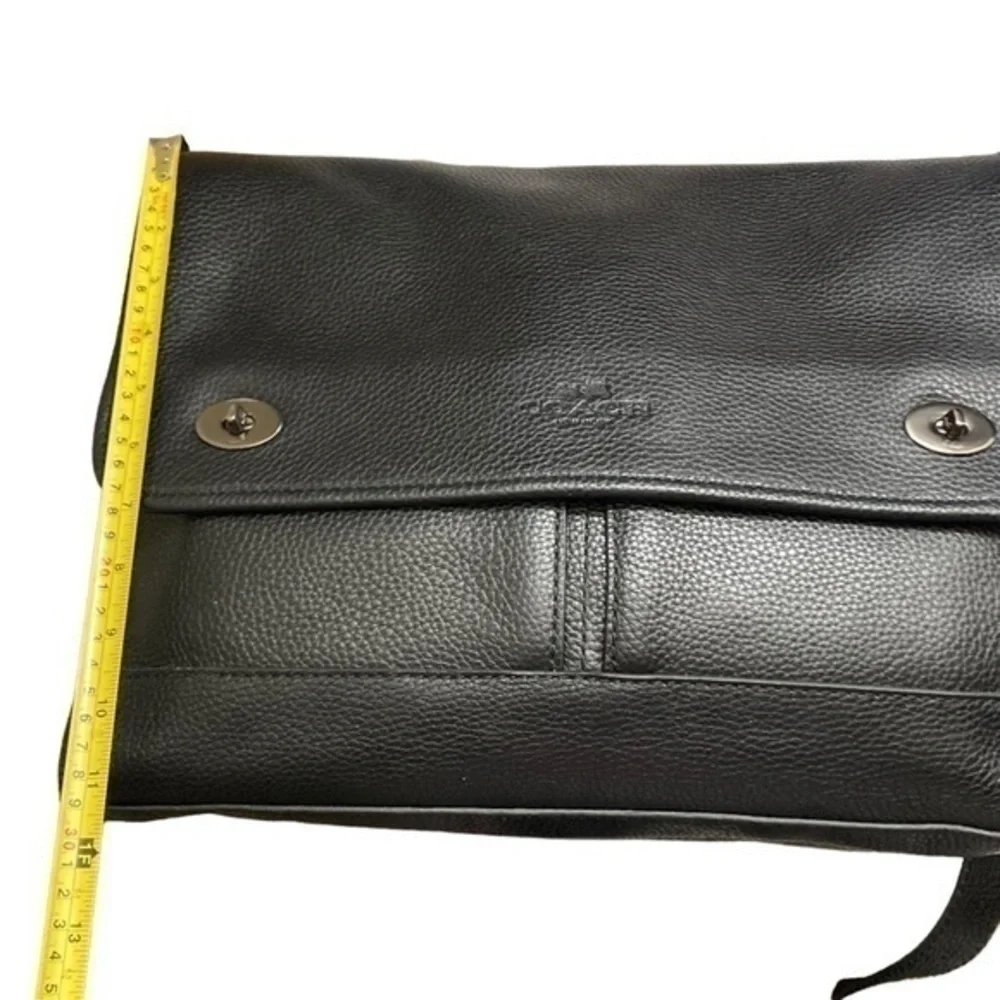 Coach black leather unisex briefcase laptop bag 71509 - Picture 4 of 13